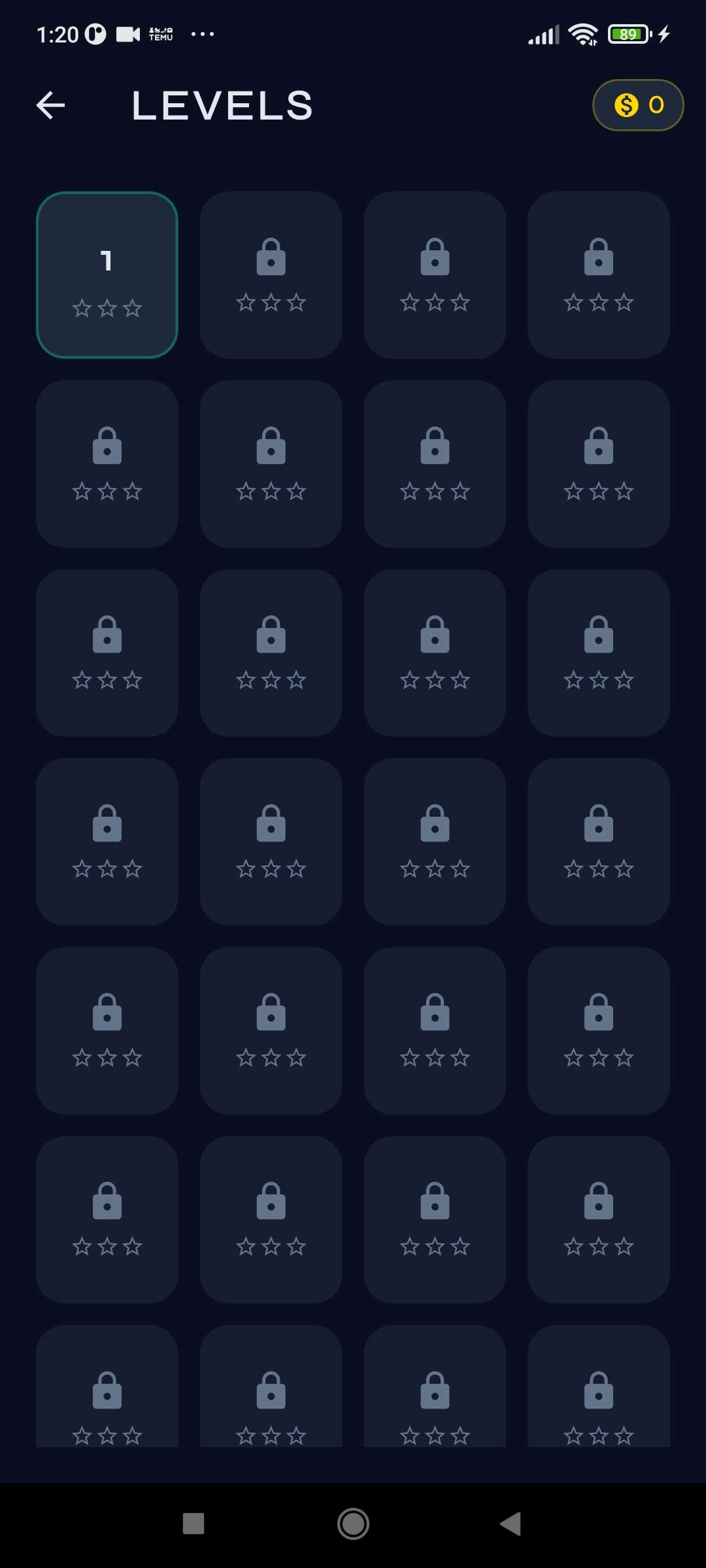 Aura Merge — Level Selection